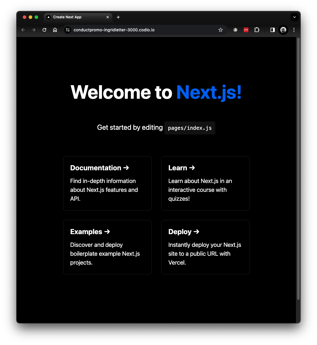 NextJS Hello World